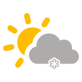 Scattered clouds with sleet